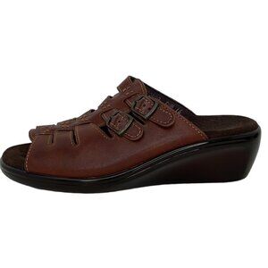 SAS Tripad Comfort Sandals Buckles Open Toe Brown Size 8.5